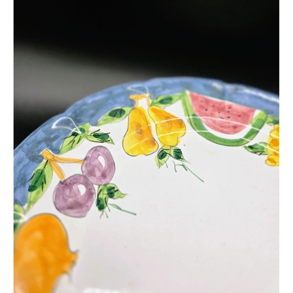 Set/4 Vintage Italian Pottery Procida Vietri 10.25